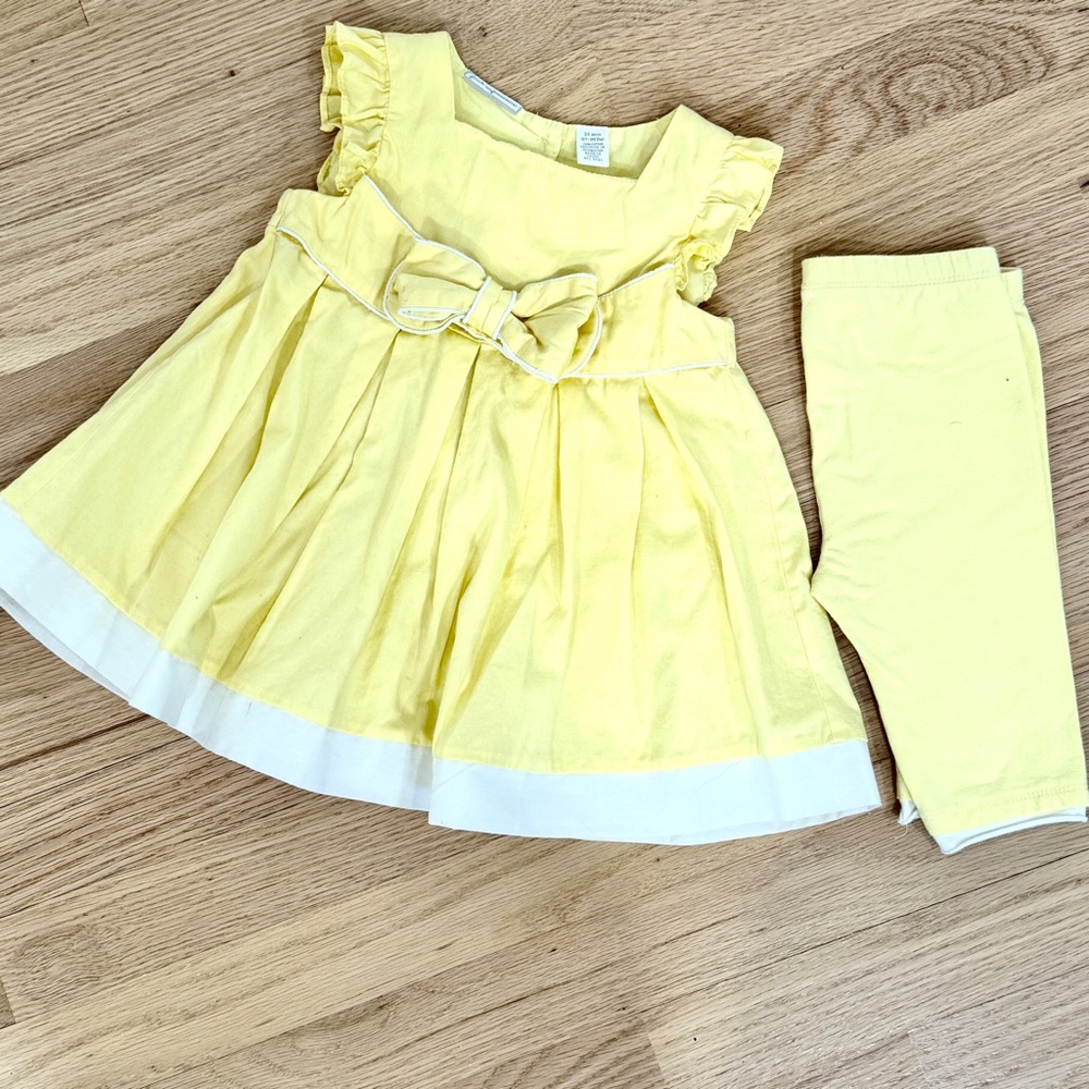 First Impressions 24m Yellow Dress and 3/4 Leggings, Perfect for Easter & Spring